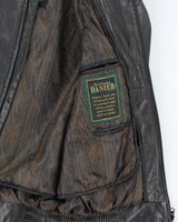 Vintage 90's Danier Heavyweight Zip Up Leather Jacket - L