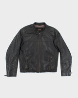Vintage 90's Danier Leather Zip Up Biker Jacket - L