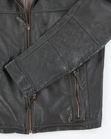 Vintage 90's Danier Leather Zip Up Biker Jacket - L