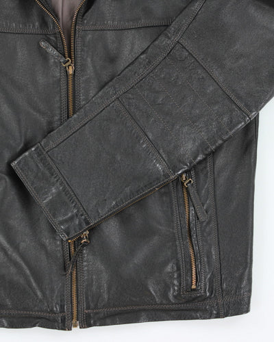 Vintage 90's Danier Leather Zip Up Biker Jacket - L