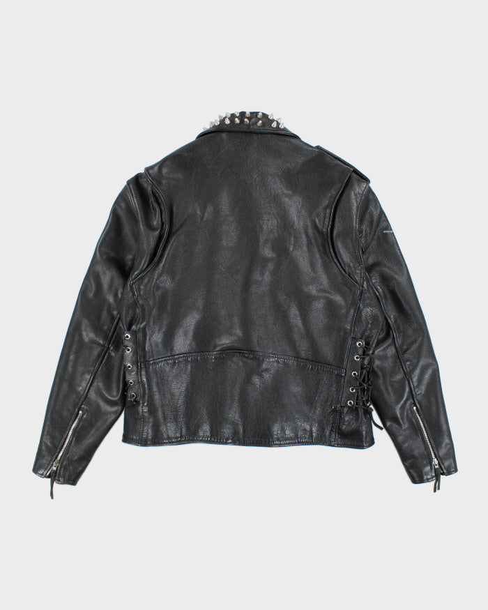 Vintage 90's Men's Heavyweight Studded Leather Jacket - L
