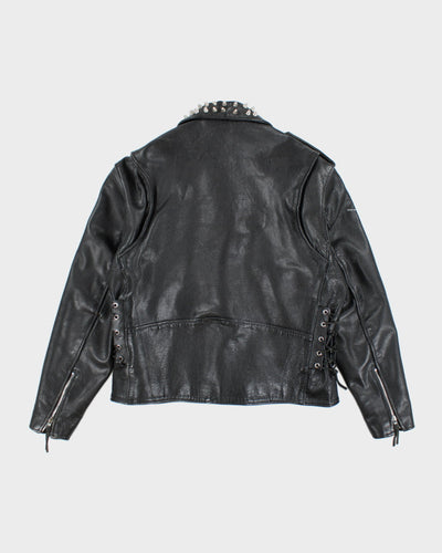 Vintage 90's Men's Heavyweight Studded Leather Jacket - L
