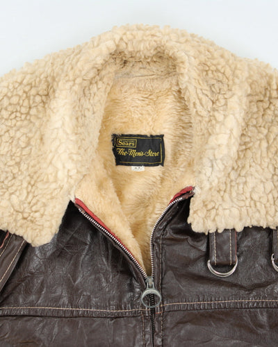 Vintage 70's Sears Heavyweight Shearling Jacket - L