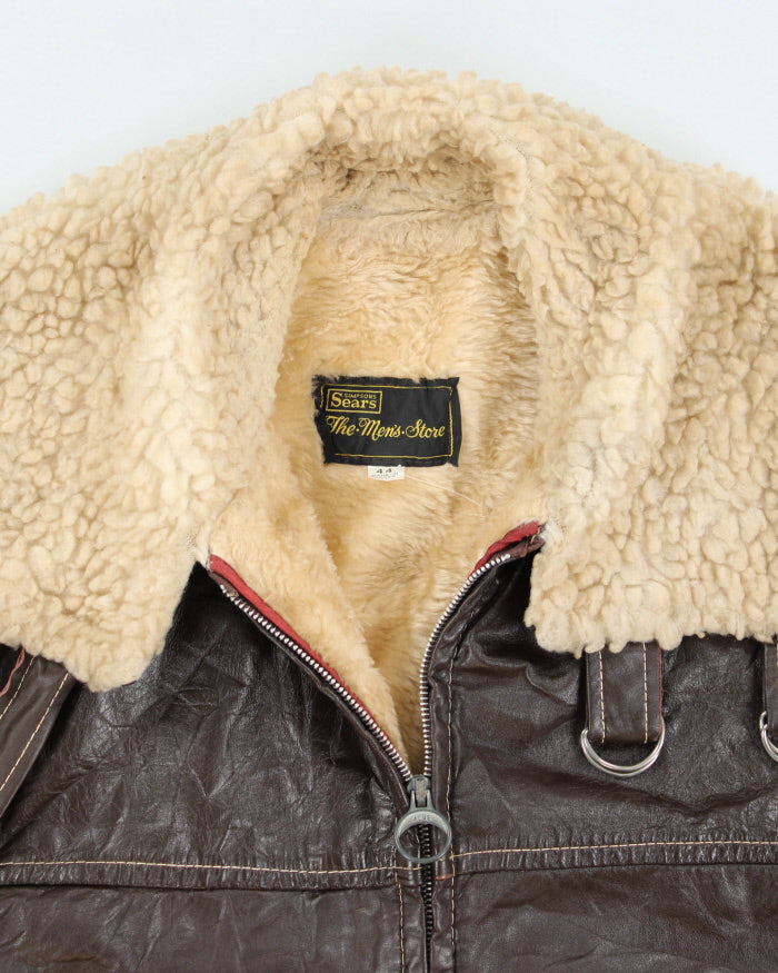 Vintage 70's Sears Heavyweight Shearling Jacket - L