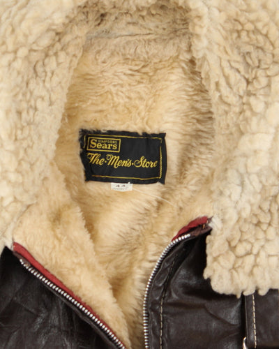 Vintage 70's Sears Heavyweight Shearling Jacket - L