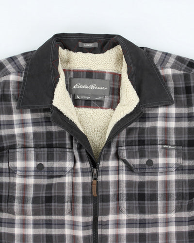 Vintage Eddie Bauer Heavyweight Lined Zip Up Shacket - L