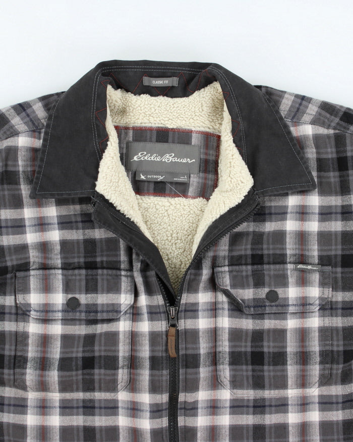 Vintage Eddie Bauer Heavyweight Lined Zip Up Shacket - L