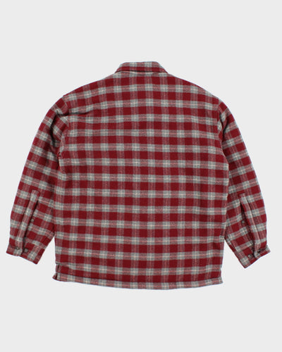 Vintage Timberland Red Plaid Heavyweight Lined Shacket - M