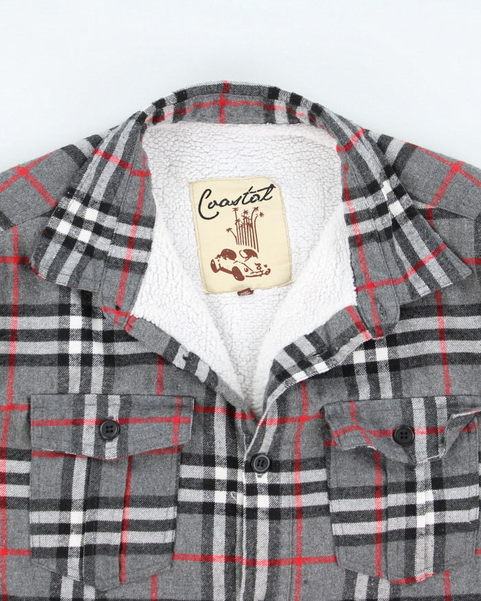Vintage 90's Heavyweight Lined Button Up Shacket - XL