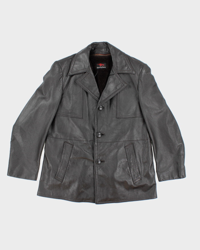 Vintage Hudson's Bay Lined Leather Jacket - M