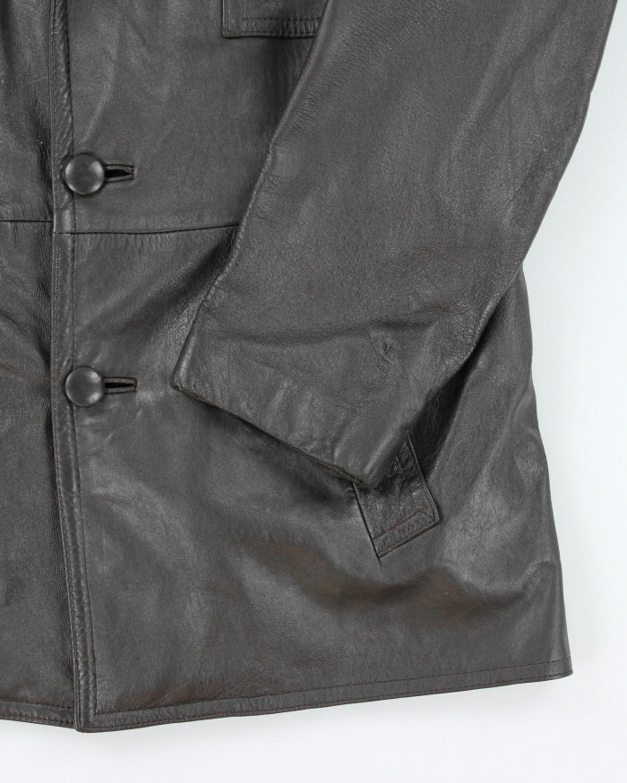 Vintage Hudson's Bay Lined Leather Jacket - M