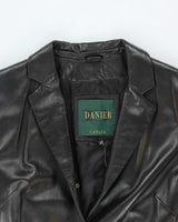 Vintage Danier Long Leather Jacket - S