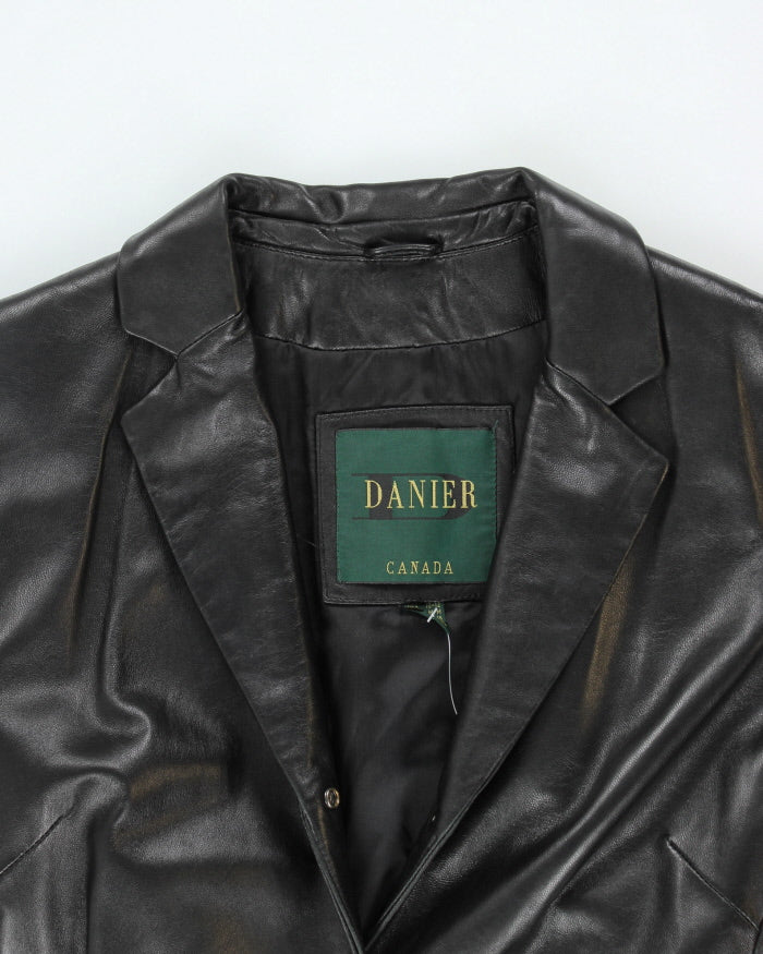 Vintage Danier Long Leather Jacket - S