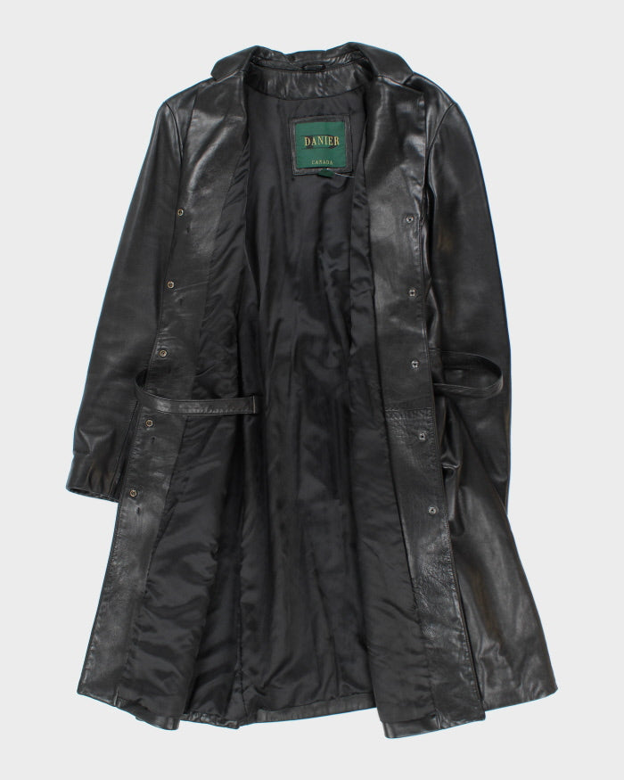 Vintage Danier Long Leather Jacket - S