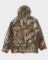 Vintage Heavyweight Moss Oak Lined Hooded Jacket - L