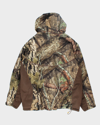 Vintage Heavyweight Moss Oak Lined Hooded Jacket - L