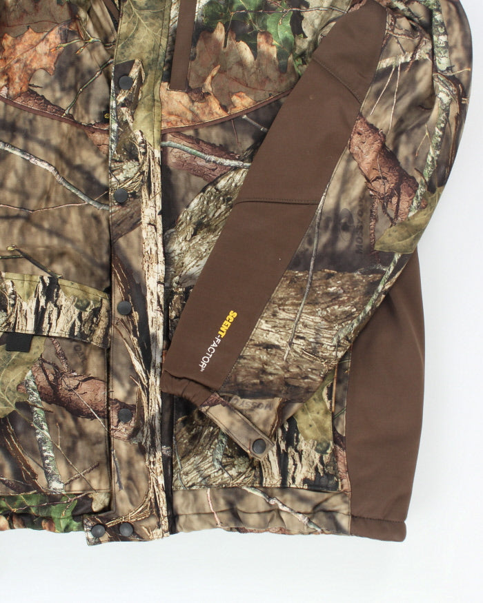 Vintage Heavyweight Moss Oak Lined Hooded Jacket - L