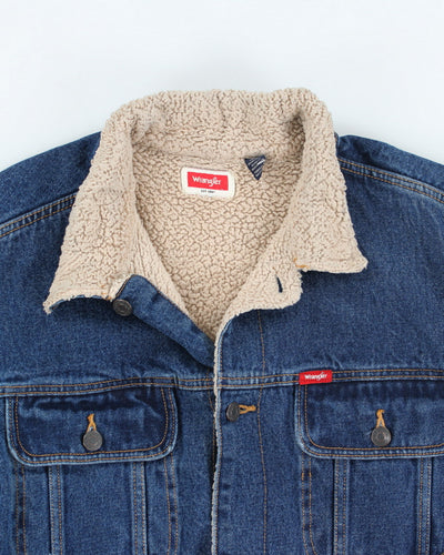 Vintage 90's Wrangler Heavyweight Teddy Lined Denim Jacket - XL