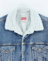 Vintage 90's Levi's Heavyweight Teddy Lined Denim Jacket - M