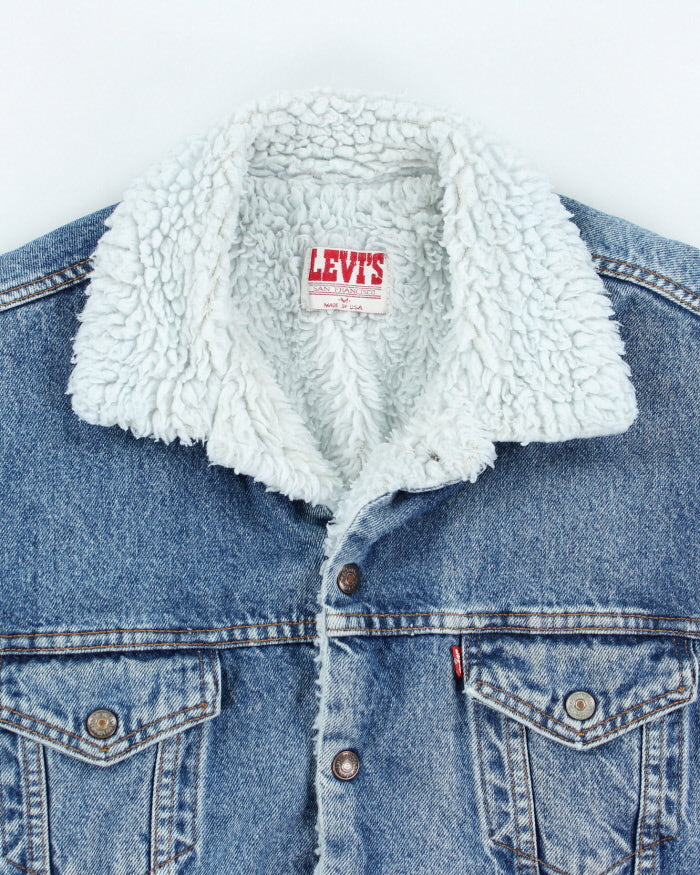 Vintage 90's Levi's Heavyweight Teddy Lined Denim Jacket - M