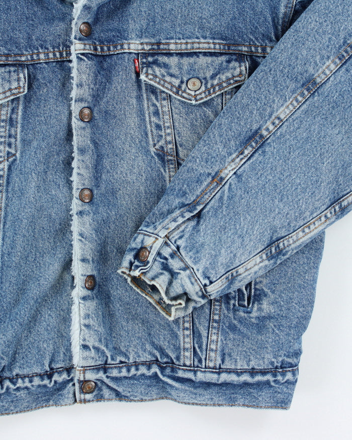 Vintage 90's Levi's Heavyweight Teddy Lined Denim Jacket - M