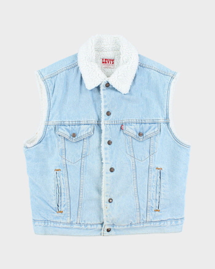 Vintage 90's Levi's Heavyweight Teddy Lined Denim Gilet - XL