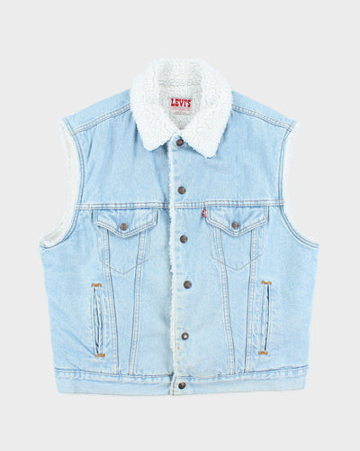 Vintage 90's Levi's Heavyweight Teddy Lined Denim Gilet - XL