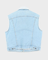 Vintage 90's Levi's Heavyweight Teddy Lined Denim Gilet - XL