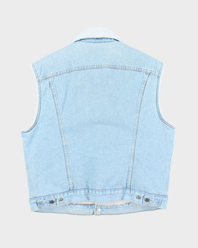 Vintage 90's Levi's Heavyweight Teddy Lined Denim Gilet - XL
