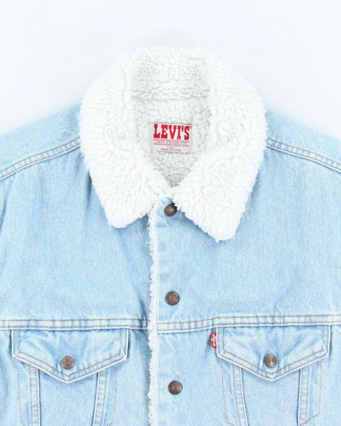 Vintage 90's Levi's Heavyweight Teddy Lined Denim Gilet - XL