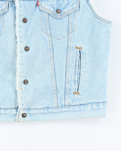 Vintage 90's Levi's Heavyweight Teddy Lined Denim Gilet - XL