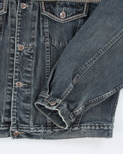 Vintage 90's Oversized Dark Wash Denim Jacket - XL