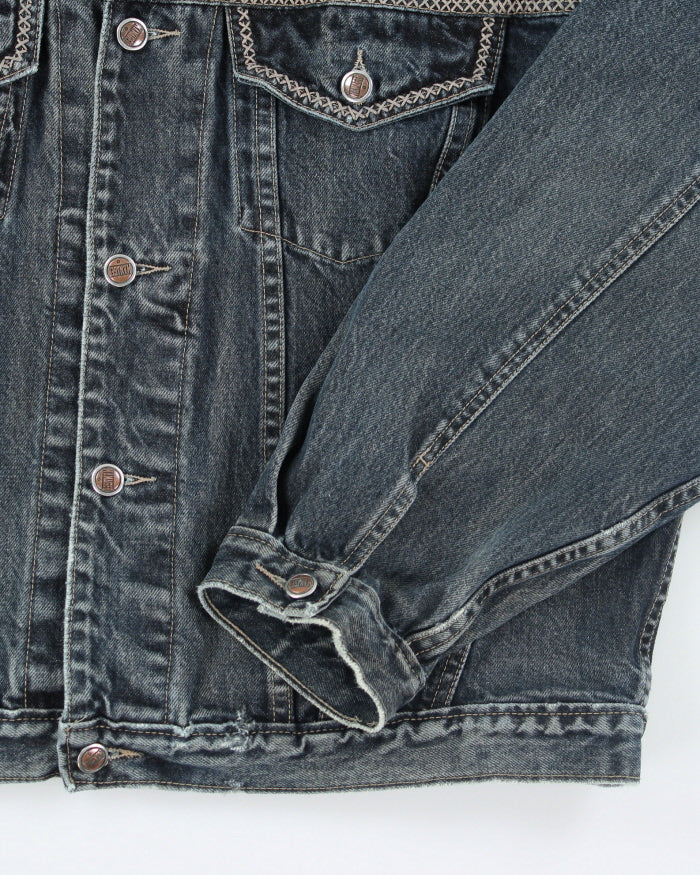 Vintage 90's Oversized Dark Wash Denim Jacket - XL