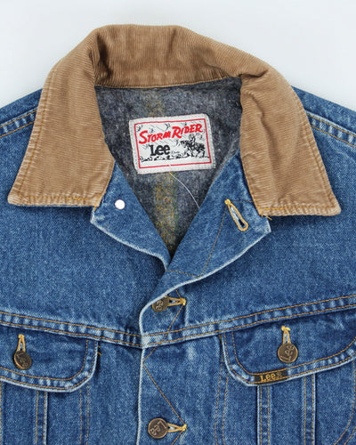Vintage Lee Storm Riders Medium Wash Denim Lined Jacket - M