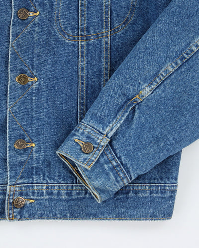 Vintage Lee Storm Riders Medium Wash Denim Lined Jacket - M