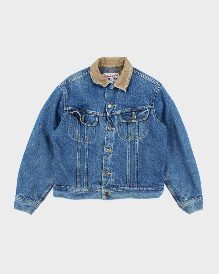 Vintage 80's Lee Storm Rider Lined Heavyweight Denim Jacket - M