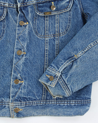 Vintage 80's Lee Storm Rider Lined Heavyweight Denim Jacket - M