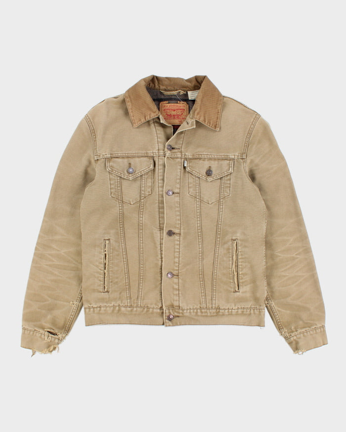 Vintage 90's Levi's Tan Lined Denim Jacket - L