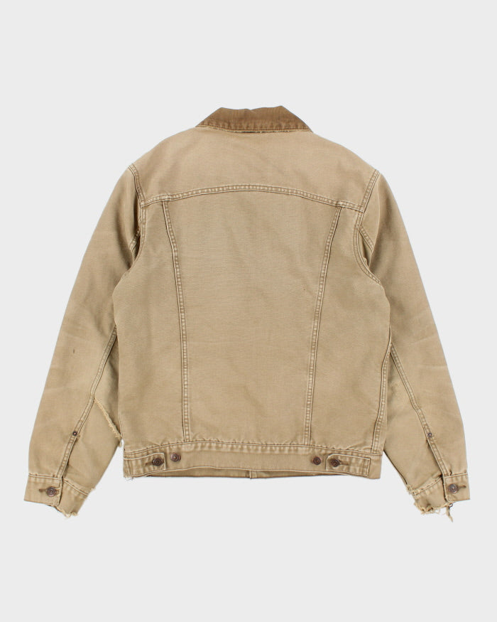 Vintage 90's Levi's Tan Lined Denim Jacket - L