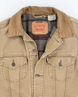 Vintage 90's Levi's Tan Lined Denim Jacket - L