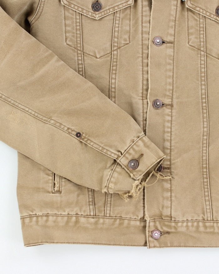 Vintage 90's Levi's Tan Lined Denim Jacket - L