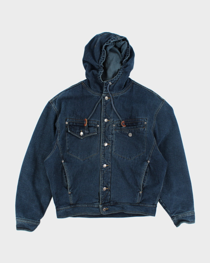 Vintage 90's GAP Heavyweight Hooded Denim Bomber Jacket - M