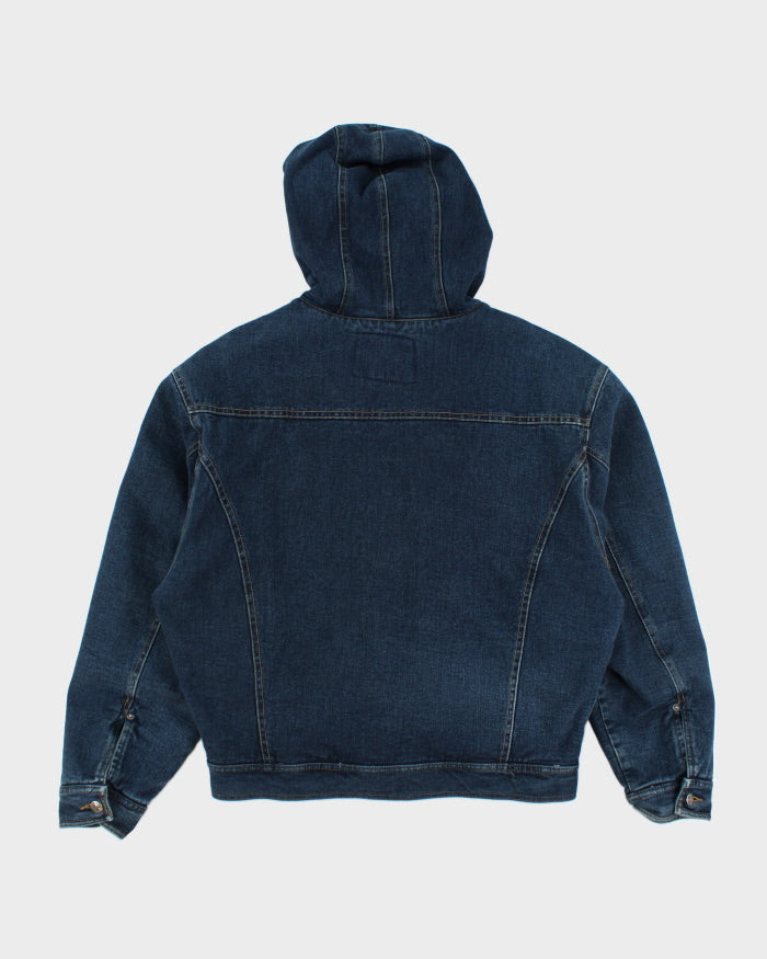 Vintage 90's GAP Heavyweight Hooded Denim Bomber Jacket - M