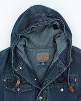 Vintage 90's GAP Heavyweight Hooded Denim Bomber Jacket - M