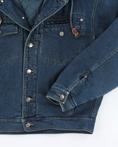 Vintage 90's GAP Heavyweight Hooded Denim Bomber Jacket - M