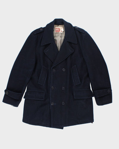 Vintage 80s ID Rice Blue Peacoat - M
