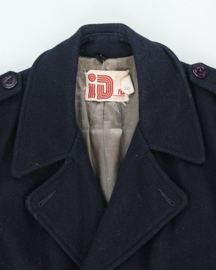 Vintage 80s ID Rice Blue Peacoat - M