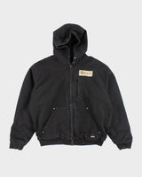 Vintage Craftsman Dice Workwear Hooded Lined Jacket - XL