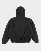 Vintage Craftsman Dice Workwear Hooded Lined Jacket - XL