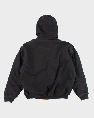 Vintage Craftsman Dice Workwear Hooded Lined Jacket - XL